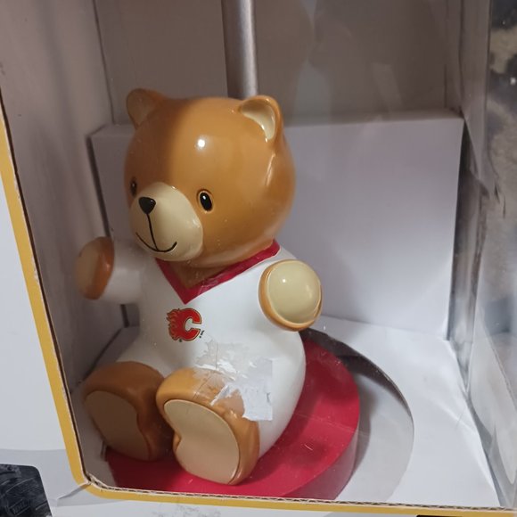 2007 New Little Sport NHL Calgary Flames Teddy Bear Nursery Lamp - Picture 8 of 13
